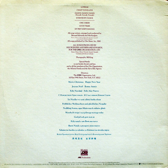 Chic : Les Plus Grands Succes De Chic (Chic's Greatest Hits) (LP, Comp, SP )