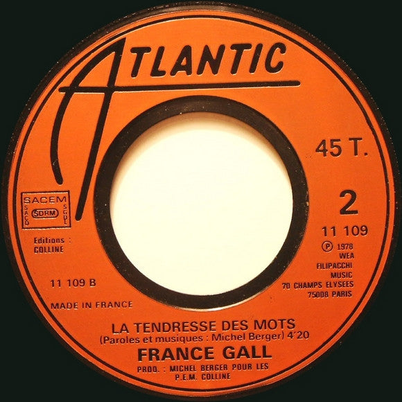 France Gall : Viens Je T'emmène / La Tendresse Des Mots (7", Single, Mou)