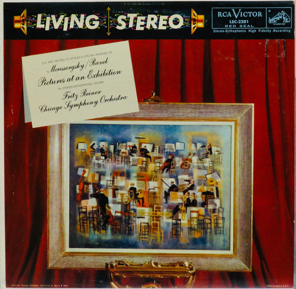 Mussorgsky* / Ravel*, Fritz Reiner, Chicago Symphony Orchestra : Pictures At An Exhibition (LP, RE)