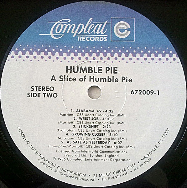 Humble Pie : A Slice Of Humble Pie (2xLP, Comp)