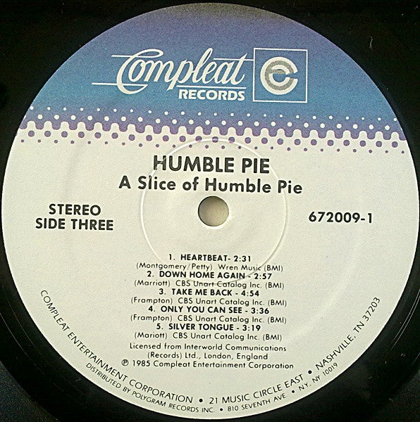 Humble Pie : A Slice Of Humble Pie (2xLP, Comp)