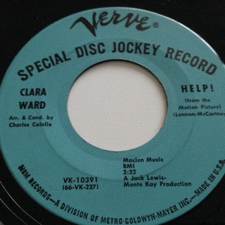 Clara Ward : Help!  (7", Promo)