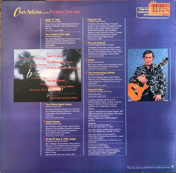 Chet Atkins : Street Dreams (LP)