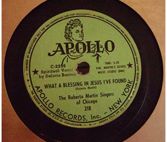 Roberta Martin Singers : My Friend / What A Blessing In Jesus I've Found (Shellac, 10")