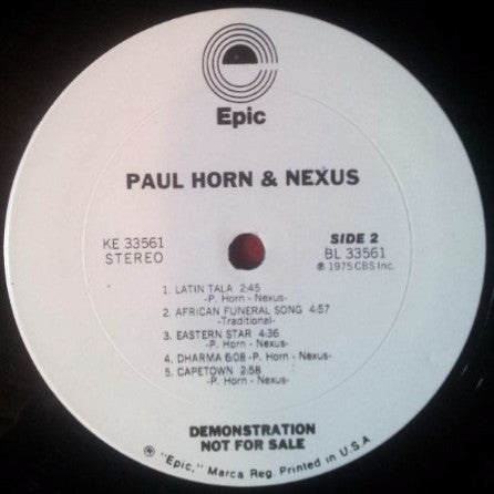 Paul Horn + Nexus (18) : Paul Horn + Nexus (LP, Promo)
