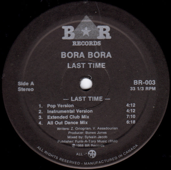 Bora Bora (3) : Last Time  (12")