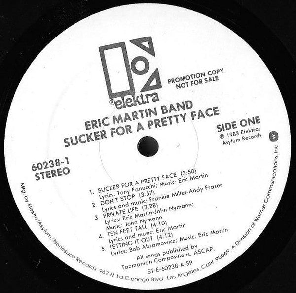 Eric Martin Band : Sucker For A Pretty Face (LP, Album, Promo)
