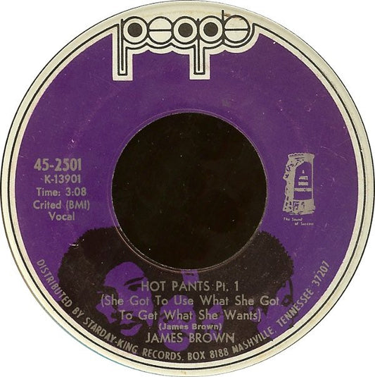 James Brown : Hot Pants (7", Single, Styrene, Ind)