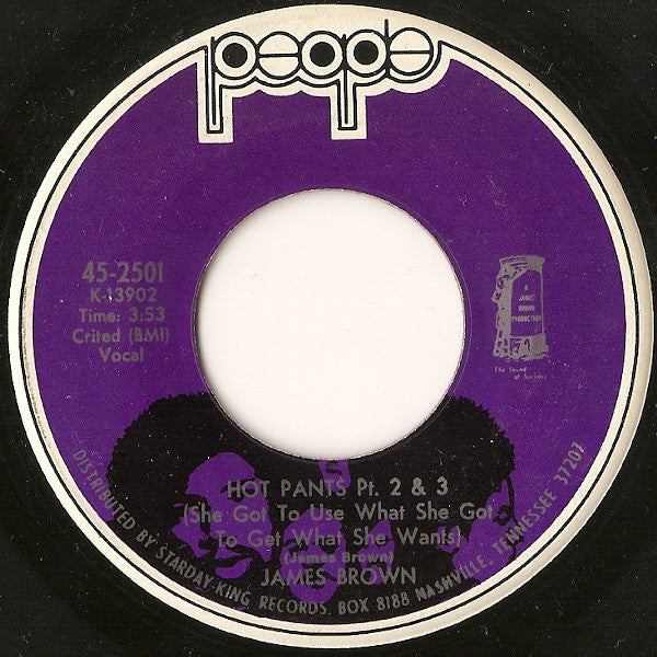 James Brown : Hot Pants (7", Single, Styrene, Ind)
