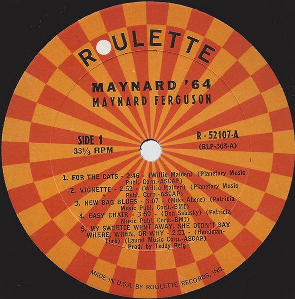 Maynard* : Maynard '64 (LP, Album, Mono)