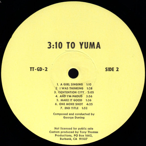 George Duning : 3:10 To Yuma (The Film Score) (LP, Album, Promo)