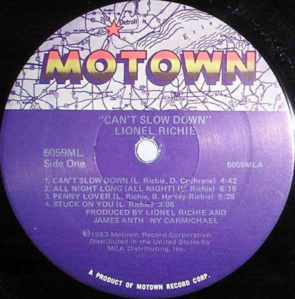 Lionel Richie : Can't Slow Down (LP, Album, Gat)