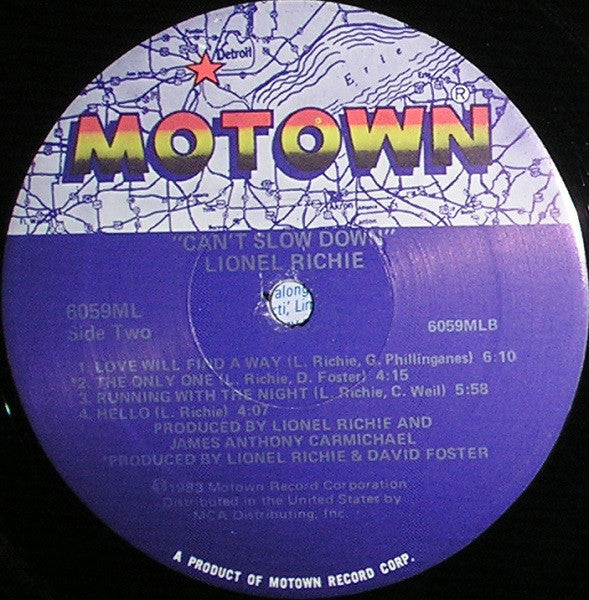 Lionel Richie : Can't Slow Down (LP, Album, Gat)