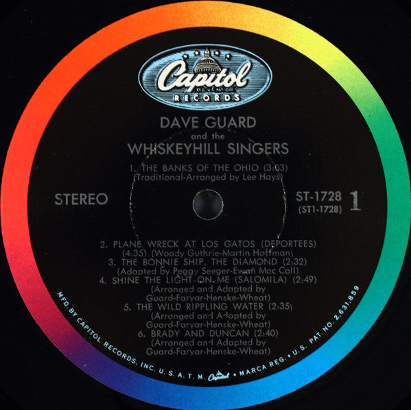 Dave Guard & Whiskeyhill Singers : Dave Guard & The Whiskeyhill Singers (LP, Album, Scr)
