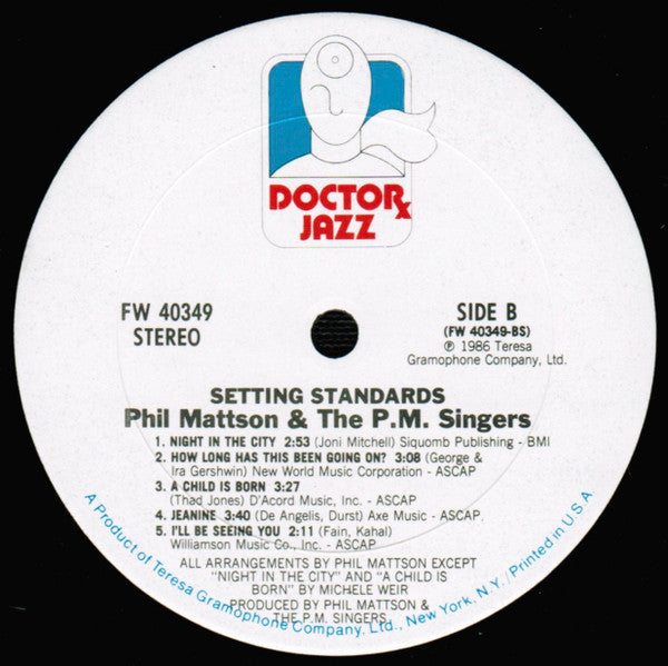 Phil Mattson And The P.M. Singers : Setting Standards (LP, Album)