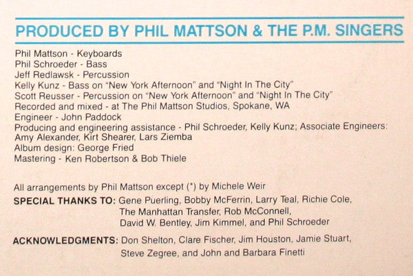 Phil Mattson And The P.M. Singers : Setting Standards (LP, Album)