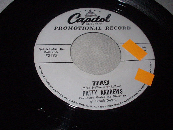 Patty Andrews : Broken (7", Promo)