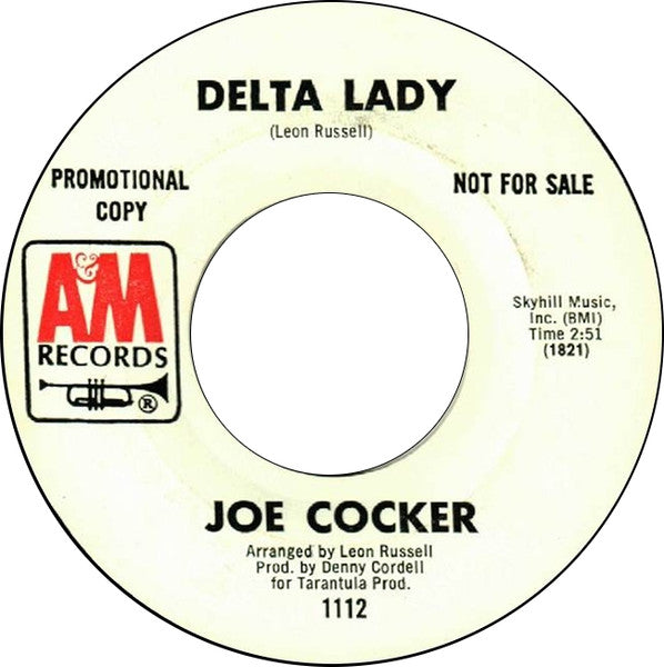 Joe Cocker : Delta Lady (7", Promo)