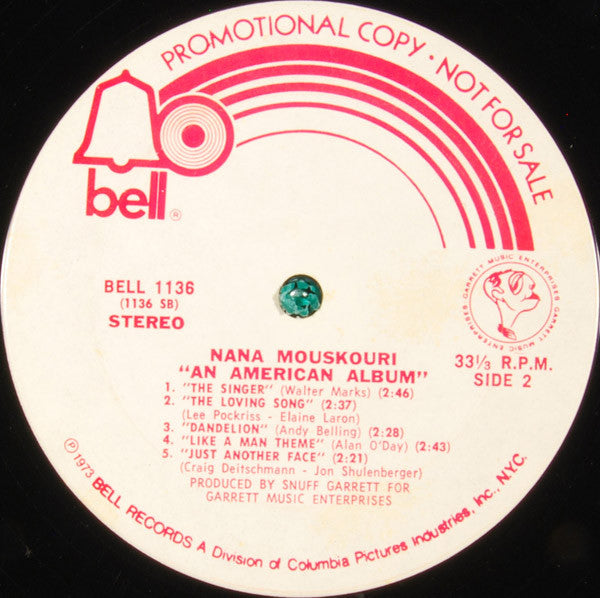 Nana Mouskouri : An American Album (LP, Promo)