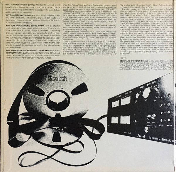 Tony Mottola : Guitar ... Paris (LP, Album, Quad, RE, Gat)