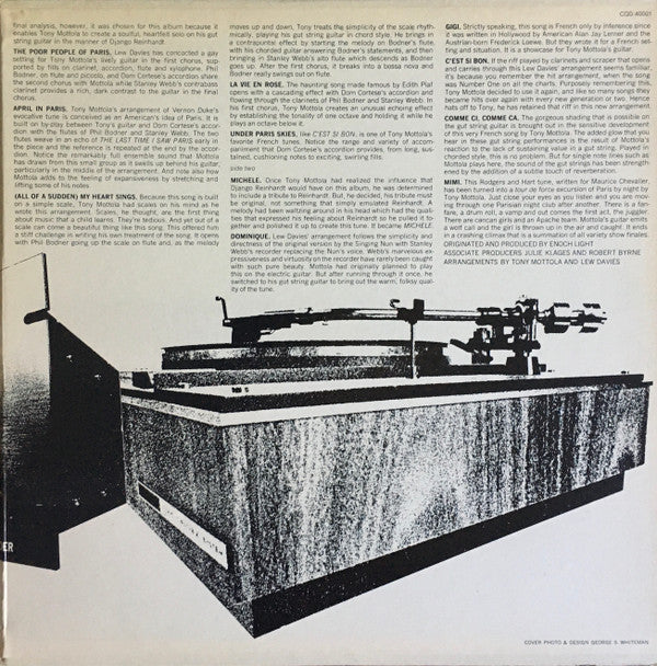 Tony Mottola : Guitar ... Paris (LP, Album, Quad, RE, Gat)