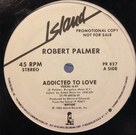 Robert Palmer : Addicted To Love (12", Promo)