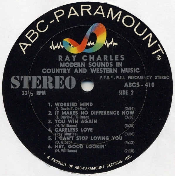 Ray Charles : Modern Sounds In Country And Western Music (LP, Album, RP)