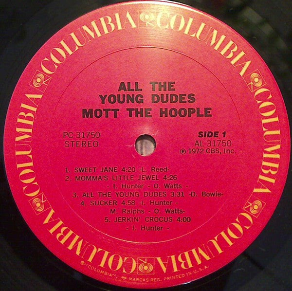 Mott The Hoople : All The Young Dudes (LP, Album, RE)