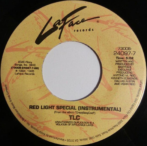 TLC : Red Light Special (7", Single)