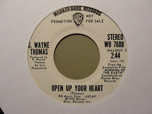 G. Wayne Thomas : Open Up Your Heart (7", Promo)