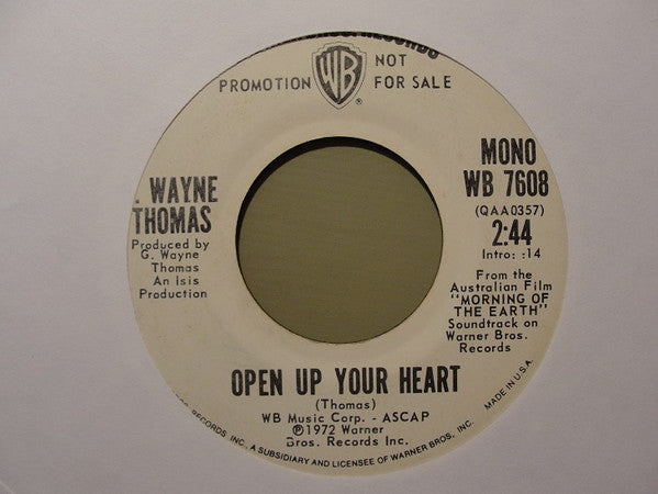 G. Wayne Thomas : Open Up Your Heart (7", Promo)