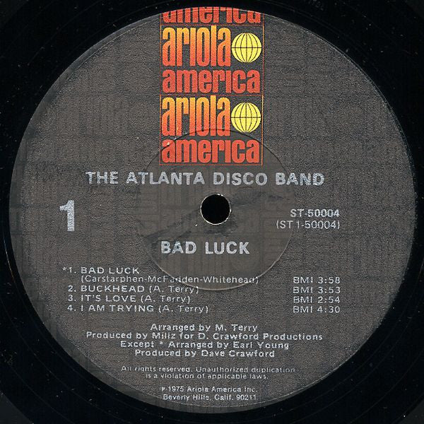 The Atlanta Disco Band : Bad Luck (LP, Album)