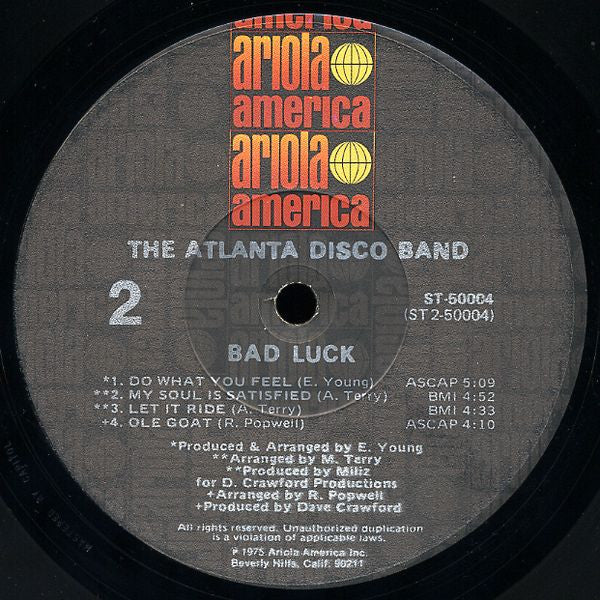 The Atlanta Disco Band : Bad Luck (LP, Album)