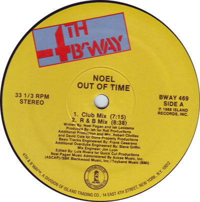 Noel : Out Of Time (12", Single)