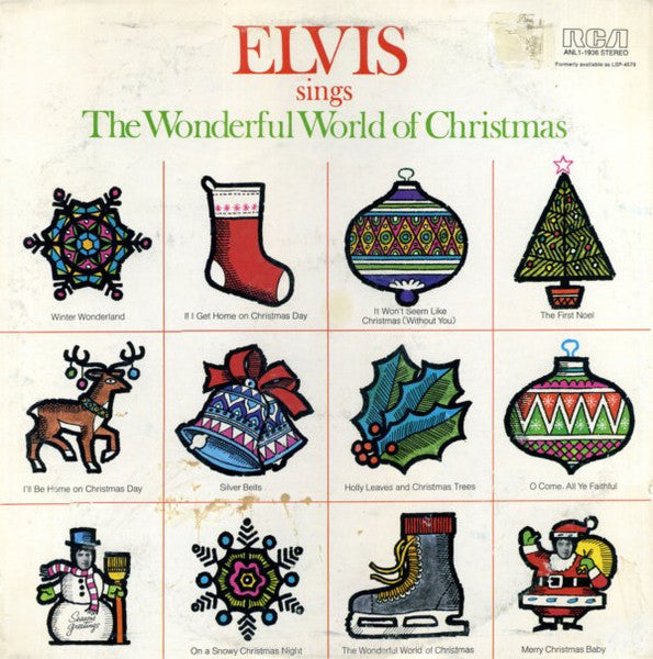 Elvis Presley : Elvis Sings The Wonderful World Of Christmas (LP, Album, RE)