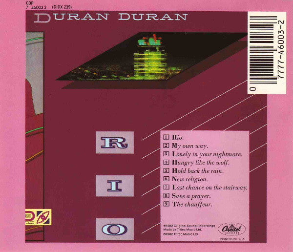 Duran Duran : Rio (CD, Album, RP)
