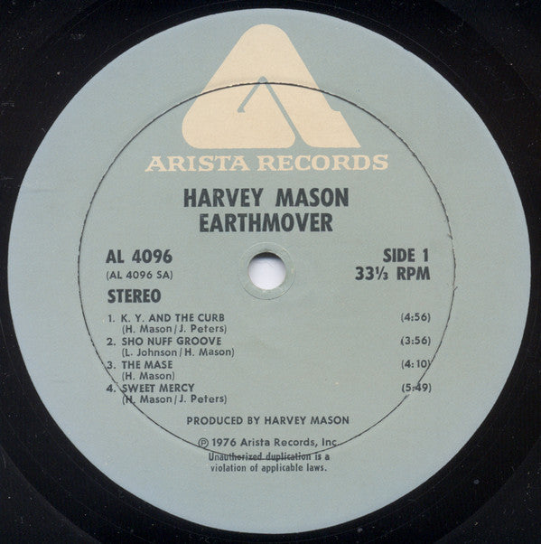 Harvey Mason : Earthmover (LP, Album, H.V)