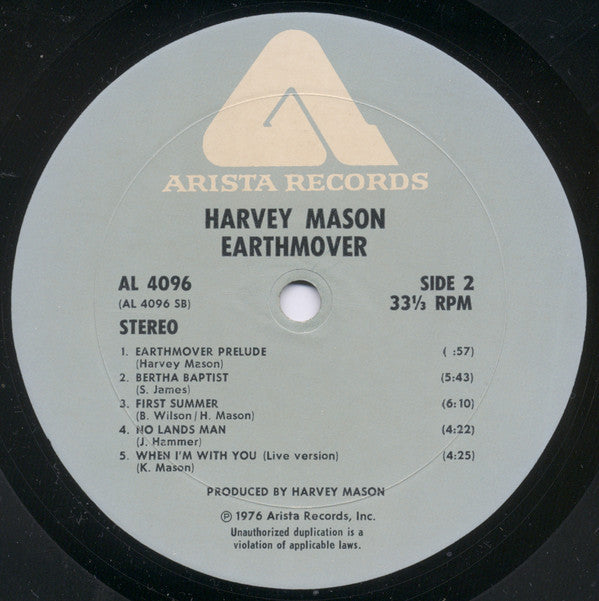 Harvey Mason : Earthmover (LP, Album, H.V)