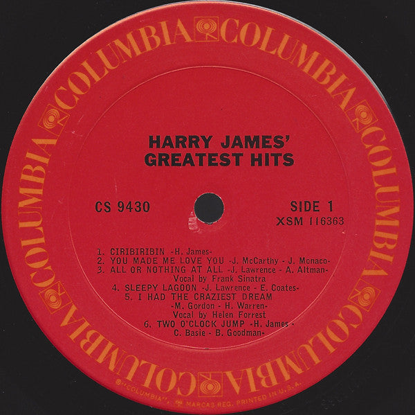 Harry James (2) : Harry James' Greatest Hits (LP, Comp, RE, Pit)
