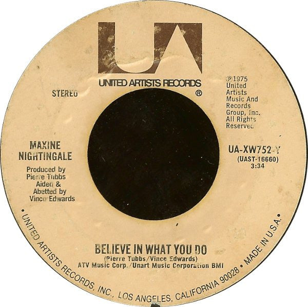 Maxine Nightingale : Right Back Where We Started From (7", Single)