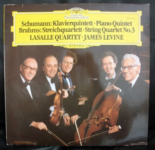 Robert Schumann, Johannes Brahms, Lasalle Quartet, James Levine (2) : Schumann: Piano Quintet / Brahms: String Quartet No.3 (LP)