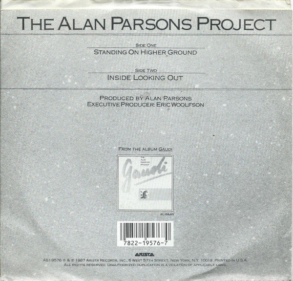 The Alan Parsons Project : Standing On Higher Ground (7", Promo)