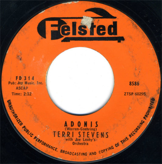 Terri Stevens : Adonis / Vieni, Vieni (7", Single)