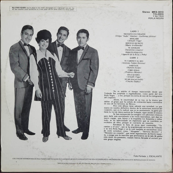 Yolanda Y Su Trio Perla Negra : Yolanda Y Su Trio Perla Negra (LP, Album)