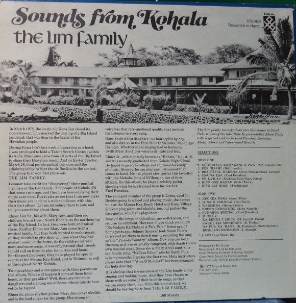 The Lim Family : Sounds From Kohala (LP, Album)