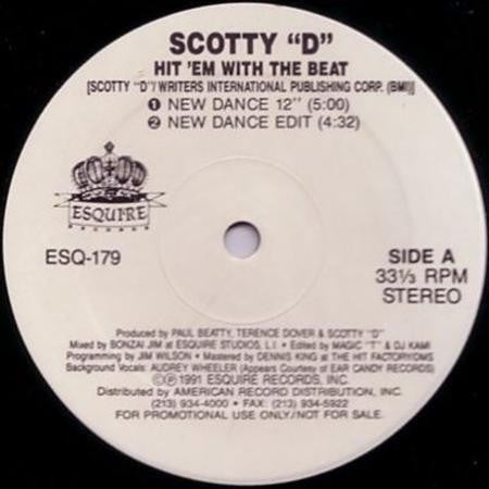 Scotty D : Hit 'Em With The Beat (12", Promo)