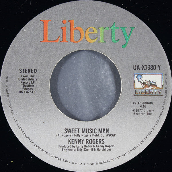 Kenny Rogers : Lady / Sweet Music Man (7", Single, Spe)