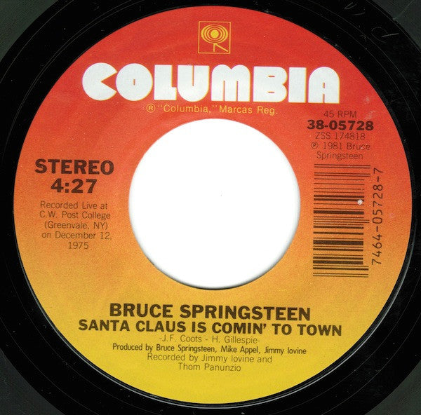 Bruce Springsteen : My Hometown (7", Single, Styrene, Pit)