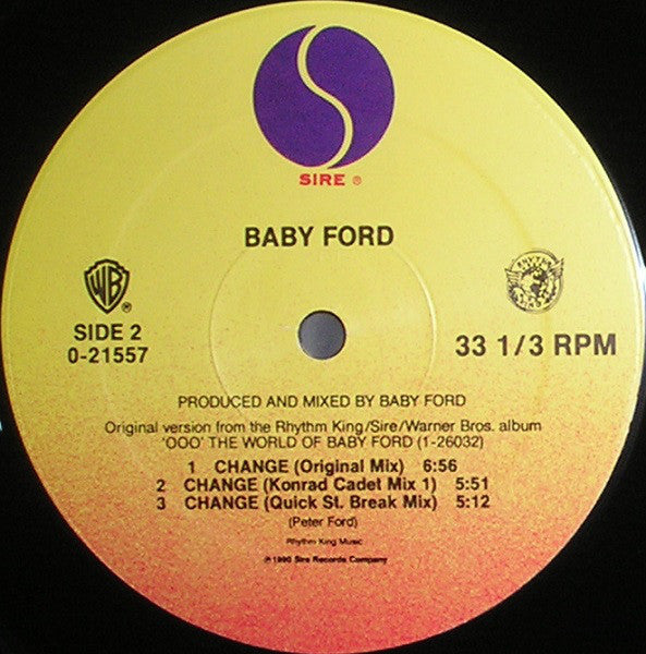 Baby Ford : Let's Talk It Over / Change (12", Maxi)