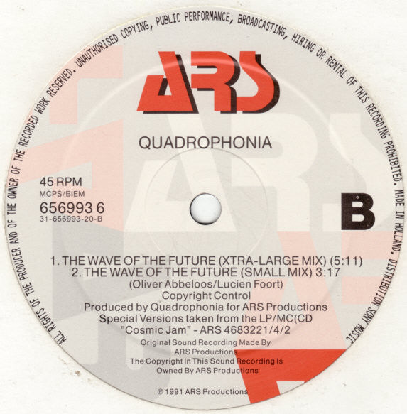 Quadrophonia : The Wave Of The Future (12", Single)